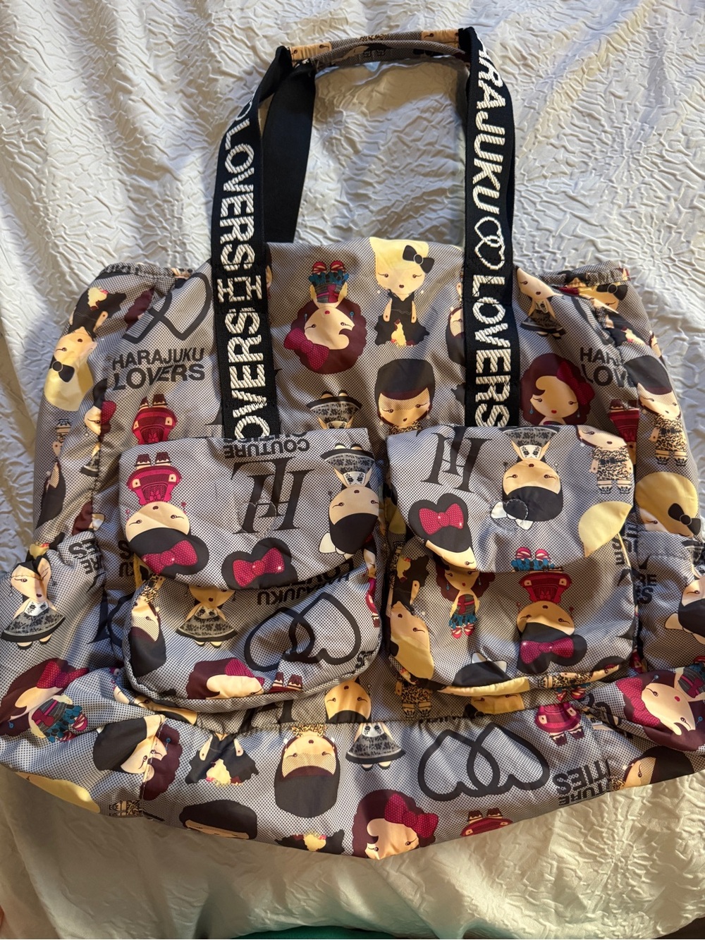 NWOT Vintage Y2K Harajuku Lovers Gwen Stefani Large Tote Bag Rare